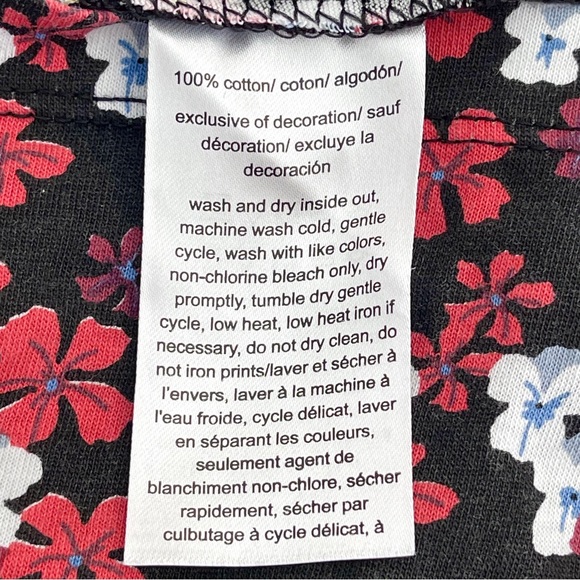 Tommy Hilfiger Denim Embroidered Logo Graphic T-Shirt Ditsy Floral Short Sleeves - Picture 11 of 13